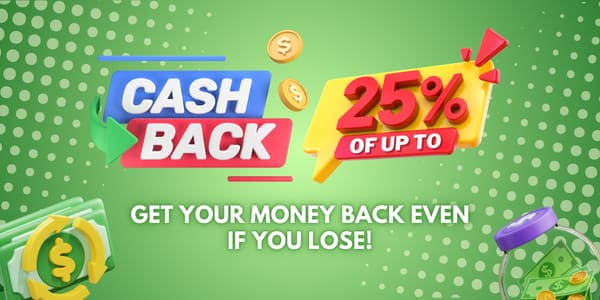 Casino promotional banner with bonus offer text